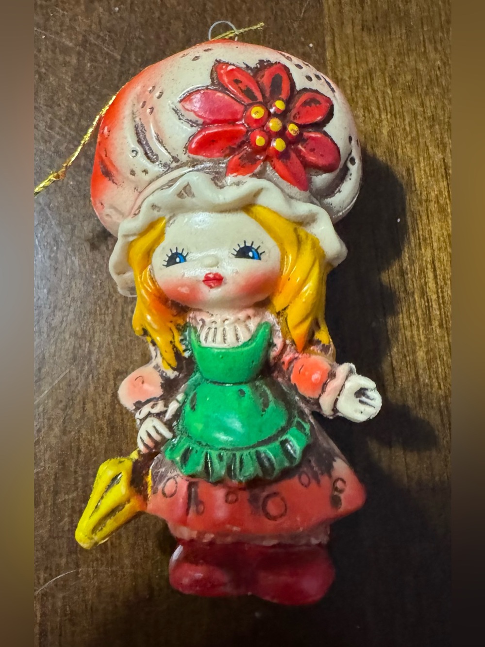 Vintage Rubber Molded Christmas Ornaments lot of 7 - Picture 2 of 6